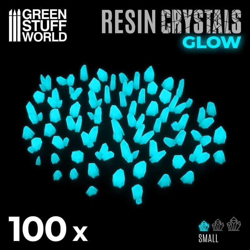 Aqua Turquoise Glow Resin Crystals - Small by Green Stuff World