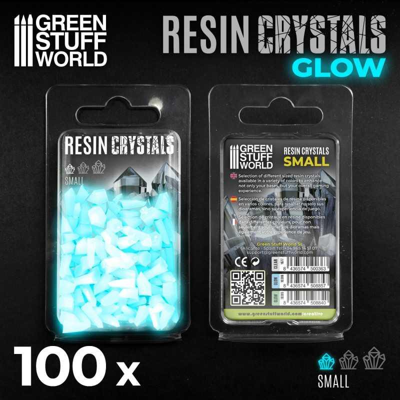 Aqua Turquoise Glow Resin Crystals - Small by Green Stuff World